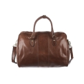 Дорожная сумка из кожи буйвола коричневого цвета Ashwood Leather Harry Chestnut Brown. Вид 3.
